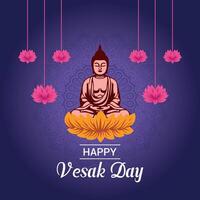 vesak day illustration festival celebration social media post and vesak day Banner vector