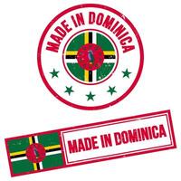 Made in Dominica Stamp Sign Grunge Style vector