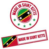 Made in Saint Kitts and Nevis Stamp Sign Grunge Style vector