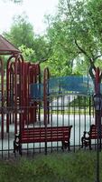 park playground for game empty and closed for Coronavirus or Covid19 video