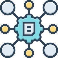 Color icon for framework vector