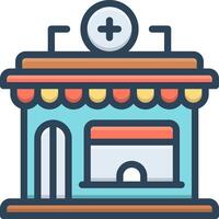 Color icon for pharmacy vector