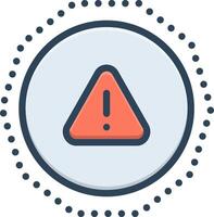 Color icon for caution vector