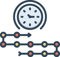 Color icon for timeline vector