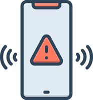 Color icon for alert vector