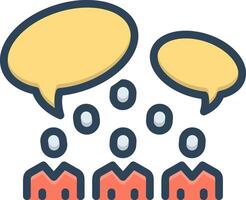 Color icon for group talk vector