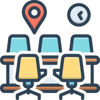 Color icon for meeting location vector