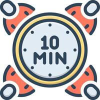 Color icon for minutes vector