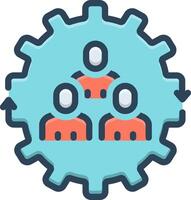 Color icon for management vector
