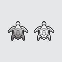 Turtle animal cartoon icon vector