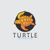 tortuga, animal, caricatura, icono vector