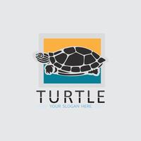 tortuga, animal, caricatura, icono vector