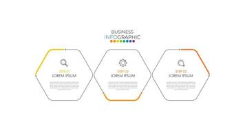 Minimal step infographics icons can be used for workflow layout, diagram, annual report. Infographics timeline design template with 3 options, parts, steps or processes. vector