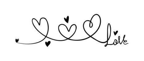 lines that form a symbol of love. illustration vector