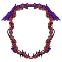 Frame Horror. Frame border Halloween. Frame Ornament vector