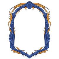 Border Frame Illustration Horror. circle of blue ribbon Border . Border Games Art. Ornament Frames vector