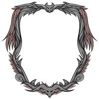 Frame Horror. Frame border Halloween. Frame Ornament vector