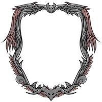 Frame Horror. Frame border Halloween. Frame Ornament vector