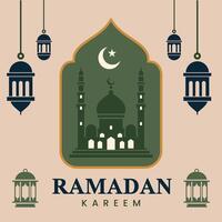 Illustration of the Muslim festival Ramadan Kareem celebration vector