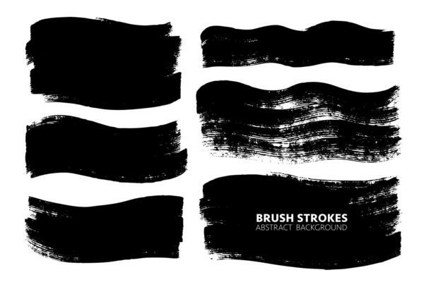 set of hand drawn brush strokes, stains for backdrops. Monochrome design elements set. One color artistic hand painted backgrounds.