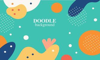 Doodle Background Retro Vintage, Presentation Background, Cover book for children vector