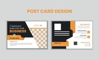 Free postcard template, vector