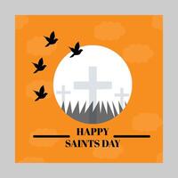 SAINTS DAY SOCIAL MEDIA vector