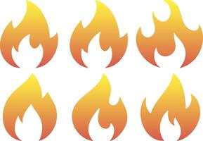 Fire icon Engraving clipart illustration vector