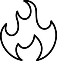 Fire icon Engraving clipart Sketch illustration vector