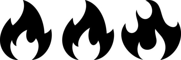 Fire icon Engraving clipart illustration vector
