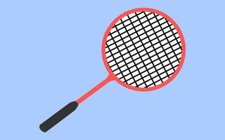 Badminton bat for hitting shuttlecocks. Isolated on White background. vector