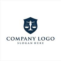 law firm shield logo design template vector