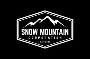 retro mountain, landscape hill logo design template vector