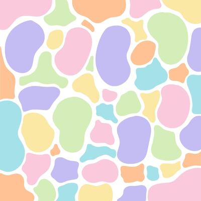 Pastel Colors Various Abstract Shapes Background