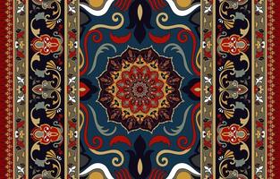 Ethnic tribal pattern, mandala, ikat, seamless pattern of fabric and wallpaper. vector