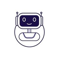 Robot emotion element. Chatbot avatar. Chat bot character head with feelings. Digital assistant. Icon . vector