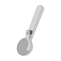 cartoon illustration ice cream scoop icon Isolated on White vector