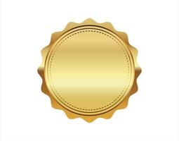 Golden stamp isolated on white background luxury seals design vector