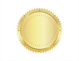 Golden stamp isolated on white background luxury seals design vector