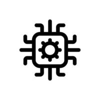 sencillo chip icono. el icono lata ser usado para sitios web, impresión plantillas, presentación plantillas, ilustraciones, etc vector