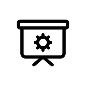 Simple Presentation icon. The icon can be used for websites, print templates, presentation templates, illustrations, etc vector