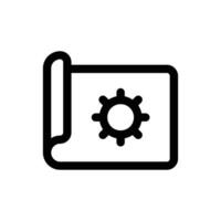 Simple Blueprint icon. The icon can be used for websites, print templates, presentation templates, illustrations, etc vector