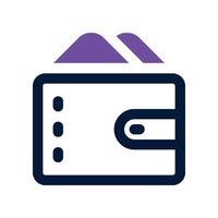 wallet icon. dual tone icon for your website, mobile, presentation, and logo design. vector