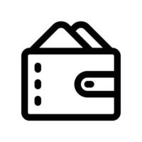 wallet icon. line icon for your website, mobile, presentation, and logo design. vector