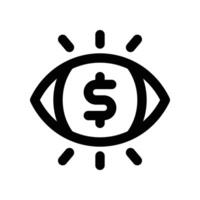 vision icon. line icon for your website, mobile, presentation, and logo design. vector
