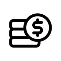 coin icon. line icon for your website, mobile, presentation, and logo design. vector
