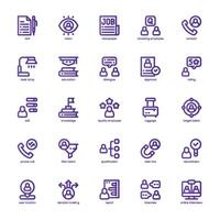 Hiring Process icon pack for your website, mobile, presentation, and logo design. Hiring Process icon basic line gradient design. graphics illustration and editable stroke. vector