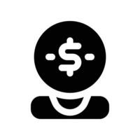 dinero ubicación icono. glifo icono para tu sitio web, móvil, presentación, y logo diseño. vector