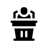 speech icon. glyph icon for your website, mobile, presentation, and logo design. vector