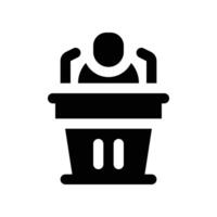 speech icon. glyph icon for your website, mobile, presentation, and logo design. vector